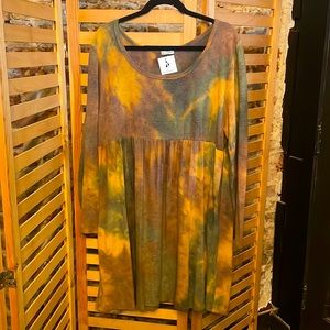 EGS California Plus Size Long Sleeve Dress
